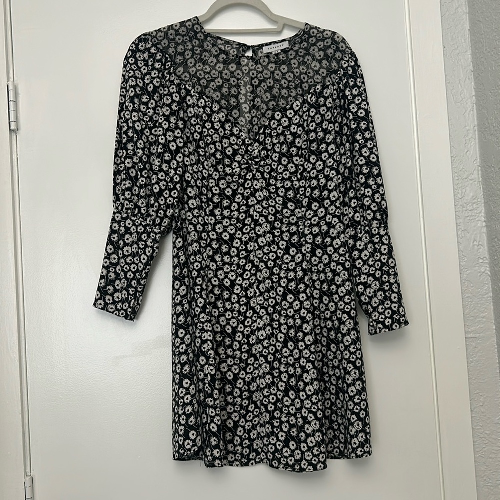 Black floral dress